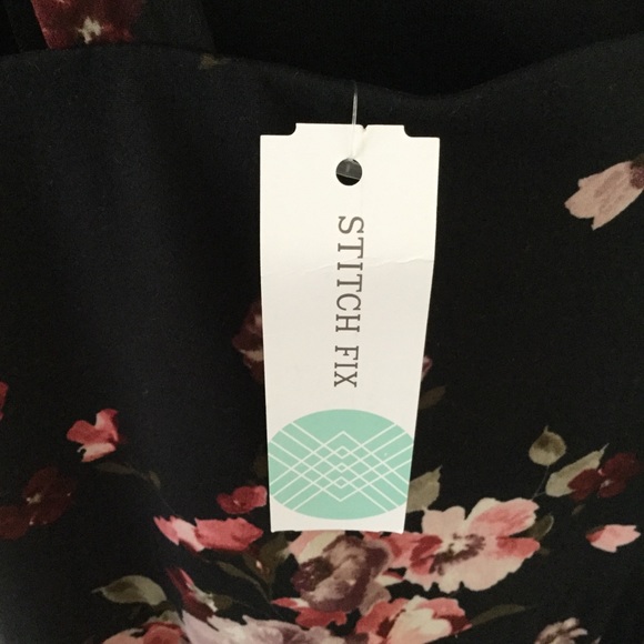 Stitch fix NWT tank black floral jumpsuit in small - Picture 7 of 13